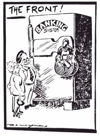 this was early into the  #Scam1992 - in May  @laxmanlegacy by  #RKLaxman Given how PSU  #Banks have been looted by big business, it is relevant even today -- in fact the chori of the tijori is much bigger!