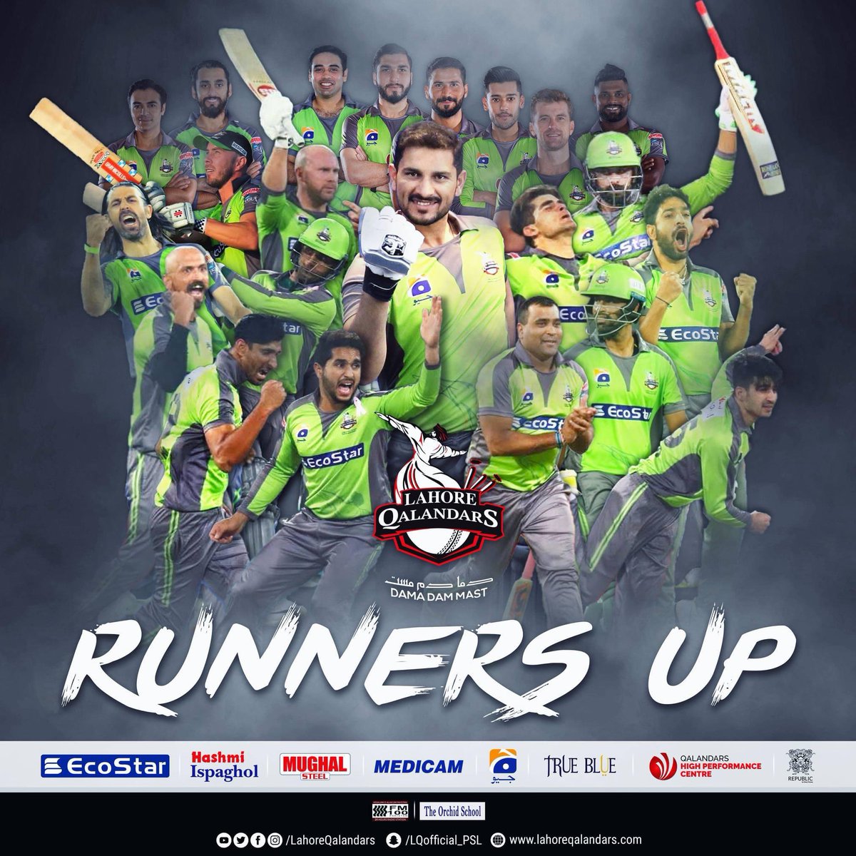 Not the ending we were hoping for but still extremely proud to be part of this <a href="/lahoreqalandars/">Lahore Qalandars</a> team. We had a great tournament and fought hard to the end. Special thanks to <a href="/thePSLt20/">PakistanSuperLeague</a> for making it such a huge success in these difficult times.