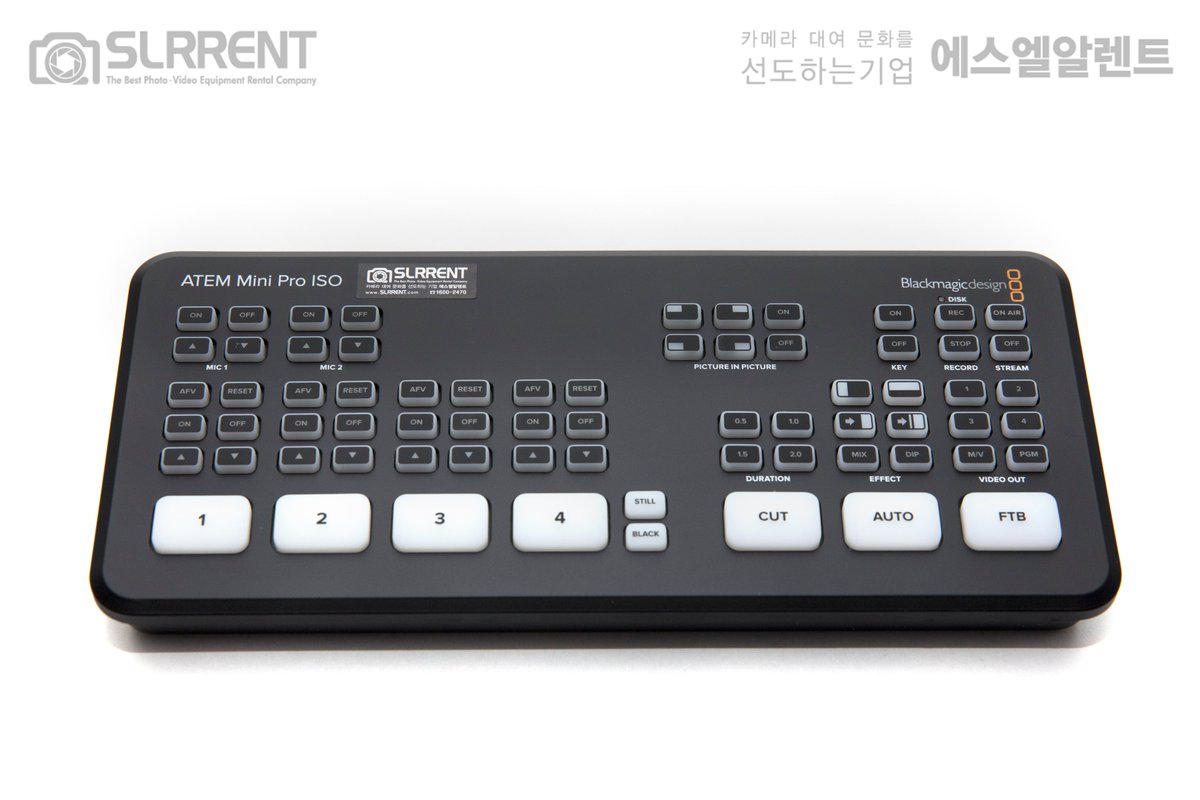 slrrent's tweet image. ✔ ATEM Mini Pro ISO !! SLRRENT New Arrivals !!!

영상 녹화 및 스트리밍 📽📽📽
카메라 라이브 프로덕션 📺🔥🔥

✔ ATEM Mini Pro ISO
24시간 50,000원 / 12시간 35,000원
▶ bit.ly/35Gwj0c

#Blackmagicdesign #AtemMiniProISO
#블랙매직 #아템미니프로ISO #신규입고
#에스엘알렌트