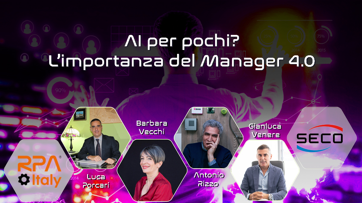 Su Youtube la registrazione del #webinar dello scorso 12 novembre "AI per pochi? L’importanza del #manager 4.0", insieme al Partner <a href="/SECO_spa/">SECO</a> .
youtu.be/PsSQE7DR5P4
📢Il Manager 4.0 è colui che sa trarre valore dai dati per creare conoscenza da trasferire su prodotti e servizi
