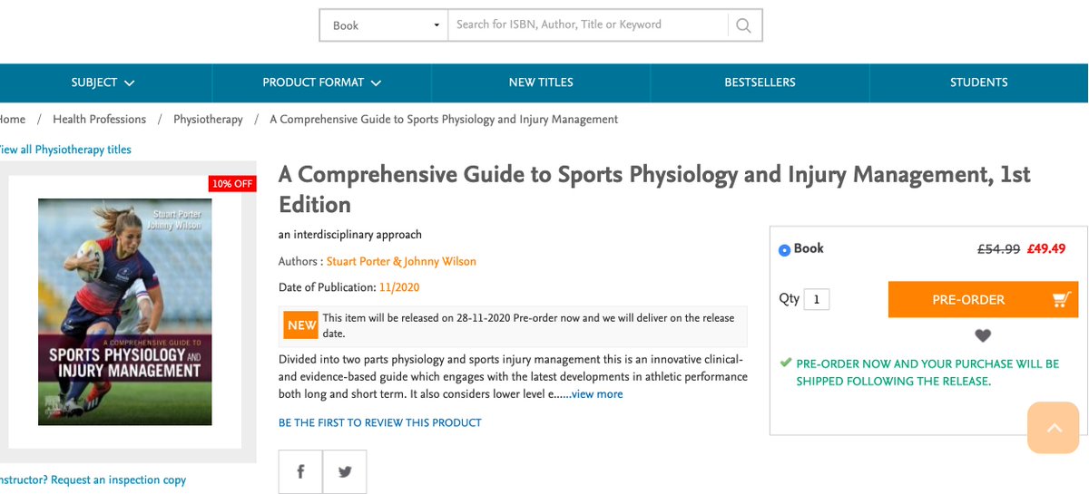 johnny_wilson5's tweet photo. I've not engaged in SM 4a while as I've been immersed in the #sportsmedbook that @DrStuP @ElsevierConnect &amp; myself have written &amp;edited. Many thanks 2all wonderful authors who contributed. Special thanks2 @Niki_South Looking forward 2release date on 28th. Retweets appreciated  JW https://t.co/Dlb5V9be68