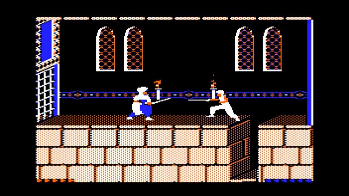 My Rev B/128k choice barely makes use of the expanded DHR palette and resolution, but it sure makes amazing use of the RAM. That's Prince of Persia, which makes an Apple IIe's 1977-based hardware do things no computer with a 1 MHz processor should be able to do.