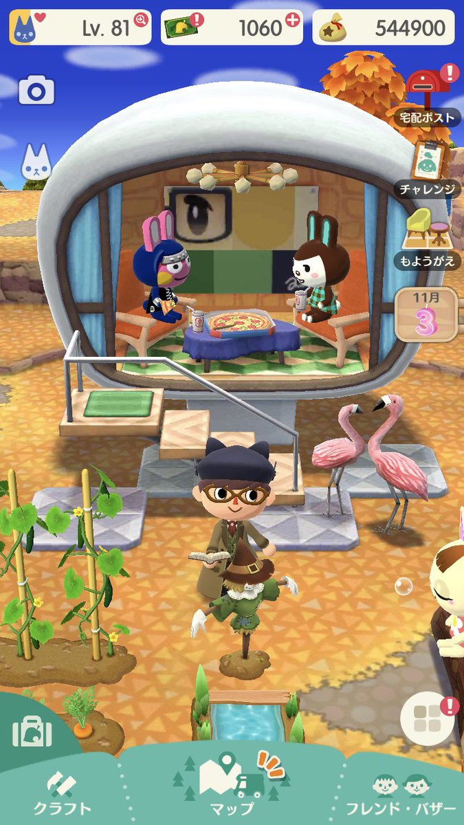 Hamuko うちのキャンプでこの2人が仲良くしていたので とってもほんわかしてしまいました どうぶつの森ポケットキャンプ Momochi212 Chocoblanka