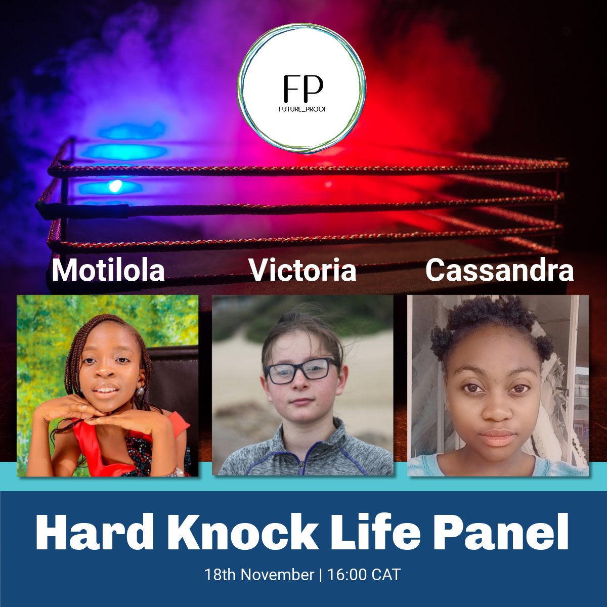 FutureproofSa's tweet photo. And here they are ladies and gentlemen. 
Our hosts have been selected  for the Hard Knock Life webinar and they are ready to get into the ring and they have a secret weapon!
Building those muscles of tenacity one kid at a time!
#futureproofsa #hardknocklife #entrepreneurs https://t.co/ICtuZ2j9aU