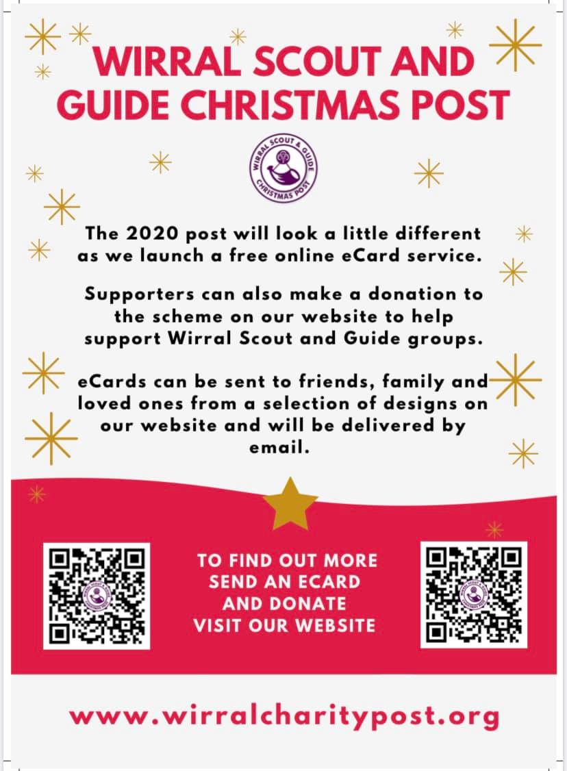 MerseysideScout's tweet photo. Since 1982 @WirralPost have delivered  Christmas Cards throughout the Wirral, raising money for charity, this year will be the first they can't deliver Christmas in person, but can deliver virtual Christmas eCards  🎄🎄🎄

Details on the website 👇:

https://t.co/a6MMFEFwmZ https://t.co/GWrVELRpXx