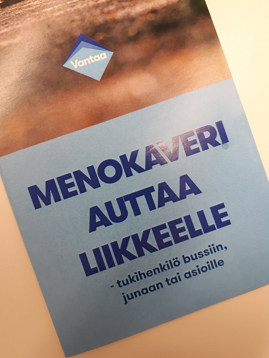 menokaveri's tweet photo. #Vantaa n #Menokaveri -toimintaan otetaan vastaan vapaaehtoisia tukihenkilöitä. Haluaisitko sinä tukea ikäihmisiä tai vammaisia liikkumaan julkisilla liikennevälineillä? Ota yhteyttä menokaveri@vantaa.fi #julkinenliikenne #ikääntyneet #vapaaehtoistyö https://t.co/Y3FuLMbotB