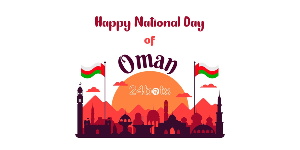 yantrikas's tweet photo. On the #occasion of the 50th Glorious #OmanNationalDay, #24bots- #DigitalMarketing #Agency, #Dubai, extend our sincere wishes to the Sultanate of Oman. Our prayers are coupled with heartful wishes of #prosperity, #welfare, #success, and #progress.
Happy Oman National Day 2020. https://t.co/7K0QE1RW1Q