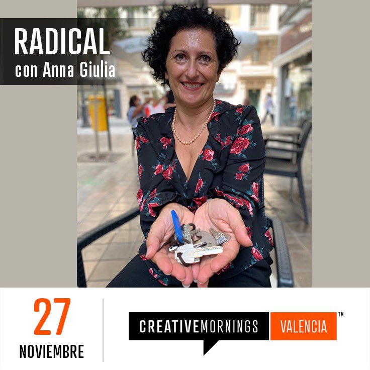 VLC_CM's tweet photo. 🔶 NUESTRA PONENTE DEL MES
👉 ¿Quién es @giulianaespana?
Si tuviera que presentarme en dos palabras serían: #investigadora y #cambio.
👉 MAS INFO Y ENTRADA GRATUITA: https://t.co/e6BtNJZ7xa
.
#creativemorningsvlc #valencia #radical https://t.co/biKZ8X36dS