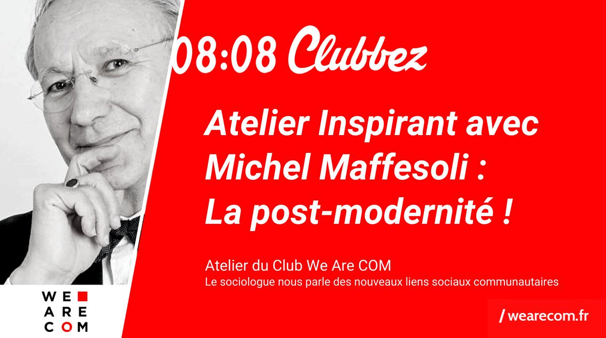 We_are_com's tweet image. 🎓 " Il nous faut apprendre à obtenir la compétence par l’appétence !" @michelmaffesoli décrypte les nouveaux phénomènes sociaux à l'heure de la post-modernité. Un atelier du club @We_are_com 👉 buff.ly/2UwuaxH