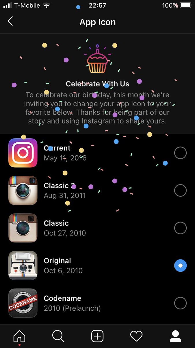 ShainaSilver's tweet photo. Fun surprise and delight find in settings @instagram 🥳 #hbd https://t.co/YMxHQPQefY