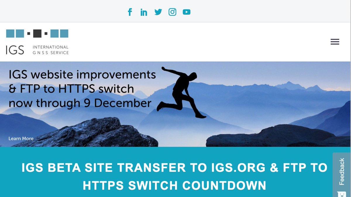 IGSorg's tweet photo. The #countdown is on! IGS is releasing its new virtual home in 21 days. In the meantime, you can visit our newly redesigned Beta Site: https://t.co/QEDd5xzo0Q
#gnss #glonass #gps #beidou #galileo #qzss #irnss #igs #geodesy https://t.co/6EIaGHTVlI