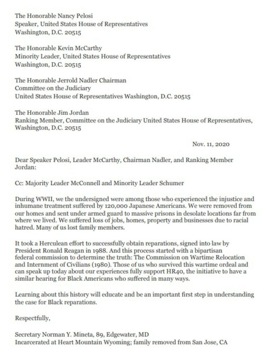 NCOBRA40's tweet photo. The Japanese American Citizens League agreed to #SupportHR40 reparations bill.
Japanese Americans of all people know that to #PassHR40 is necessary for restorative justice.
They know we need #ReparationsNow with HR40 & #WeCantWait anymore.
Check link https://t.co/S7vYRH0ZWf https://t.co/6nrGIf1nvt