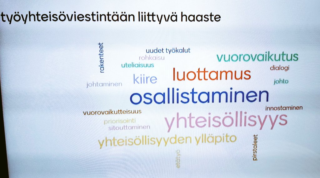 karokoivula's tweet photo. Näihin haasteisiin etsitään tänään vastauksia ja inspiraatiota! #työyhteisöviestintä20 @Alma_Talent #viestintä #organisaatiokulttuuri #yrityskulttuuri #työyhteisöviestintä #sisäinenviestintä https://t.co/S50JoMhZPj