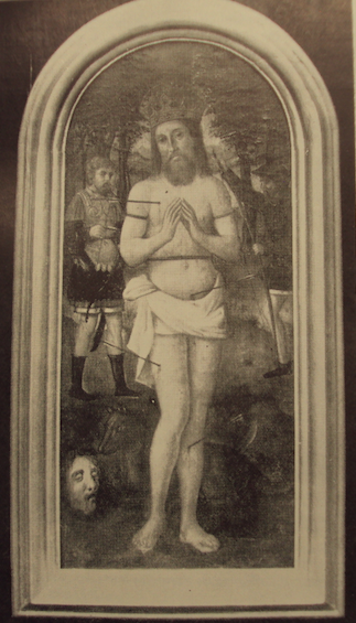 As we count down the hours to St Edmund's Day, an art history mystery from Essex: the painting of the martyrdom of St Edmund that once hung in Greensted church (sadly stolen in January 2012)