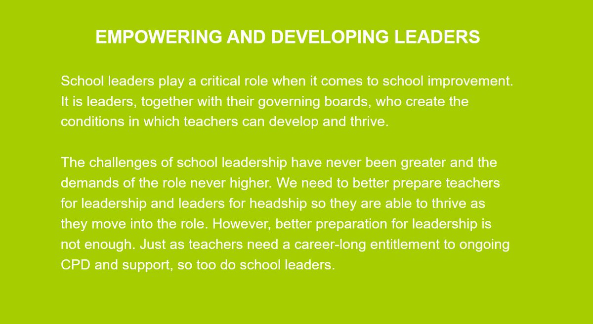 Just as teachers need the right conditions in which to flourish, so too do school leaders. Those that step forward to lead our schools deserve more than the ‘sink or swim’ mentality currently applied to headship  #improvingschools
