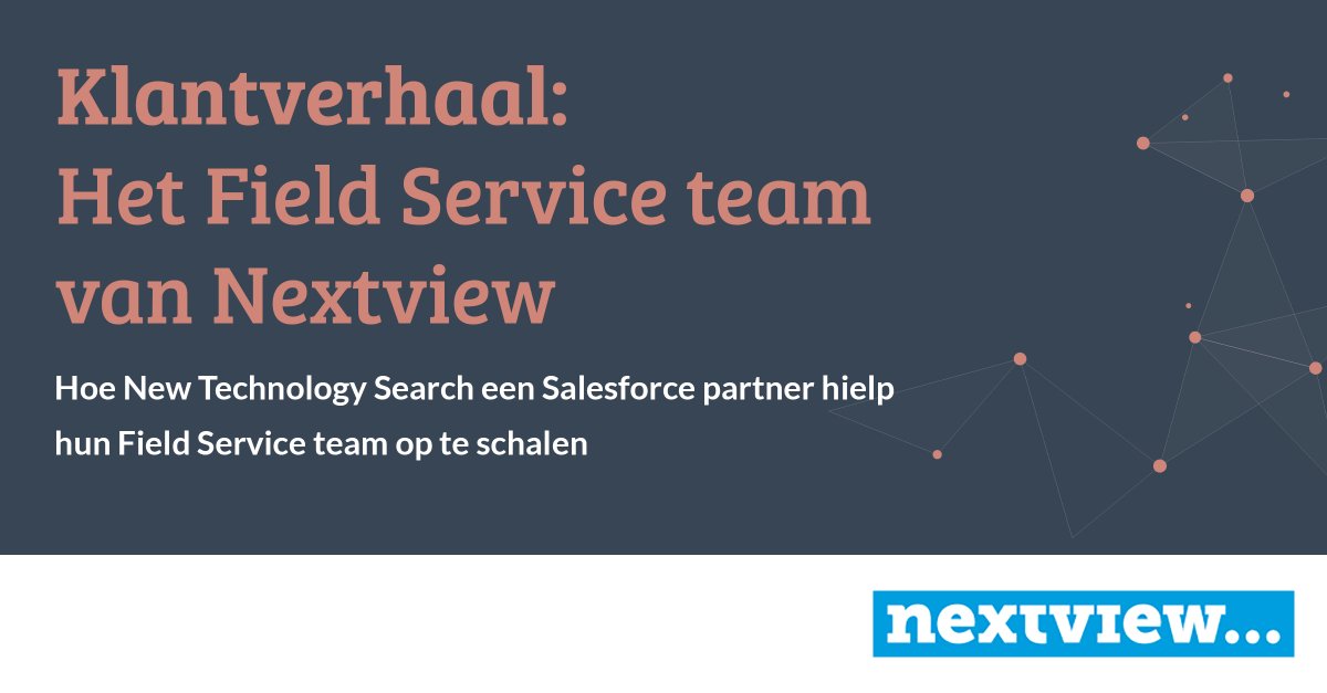 bartgreve's tweet photo. Recent hielpen we Salesforce partner Nextview hun Field Service team op te schalen. Lees hier het klantverhaal: https://t.co/PwReLnRyyK https://t.co/McohW7VBKy