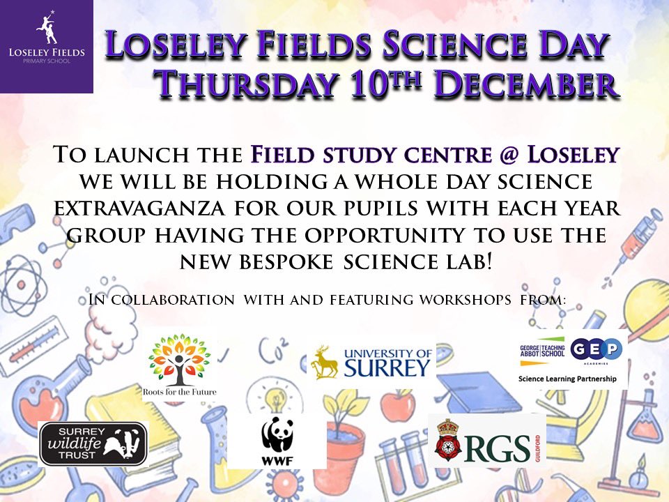 LoseleyFields's tweet photo. To launch our new bespoke science classroom &amp; outdoor Learning area - the ‘Field Study Centre @ Loseley’, we  are planning a Science Day for our pupils in collaboration with @RGSGuildford @SurreyWT @wwf_uk @rootsforfuture @UniOfSurrey @gabbot_news

#Science #Farncombe #Godalming https://t.co/0d3tP6NaXh