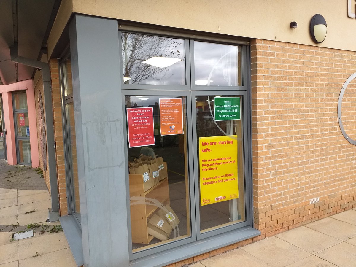 LibrariandyW's tweet photo. Even though @KirkleesLibrary are not open right now due to the #lockdown you can still get access to books via our #ringandread service.
https://t.co/irXA7PQ6sk #lovelibraries #Mylibraryandme #libraries https://t.co/Iz74ScmcqU