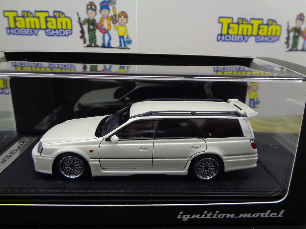 憧れ イグニッションモデル 1/18 WGNC34 日産ステージア260RS(イエロー