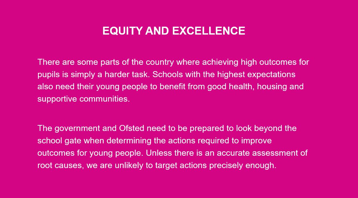 Ofsted labels stick not just to schools but to the people that work in them. Good teachers and leaders need to be recognised as such, irrespective of where they choose to work. Govt need to flip the incentives to encourage people to work in the schools that need them most...