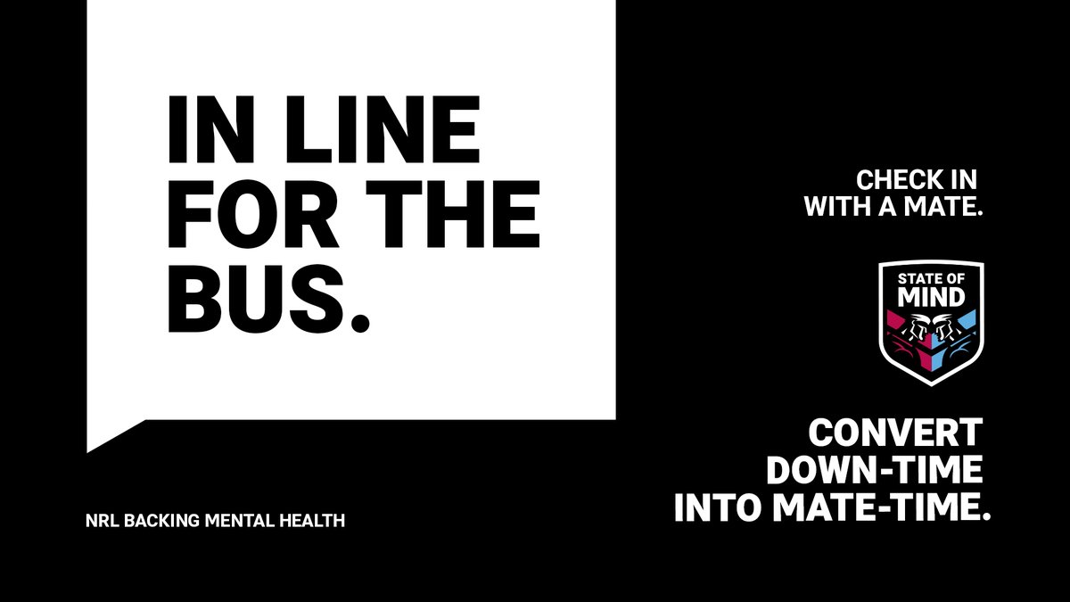 NRL's tweet photo. Use this time to message a mate.
Convert down-time into mate-time ๐
#NRLStateofMind https://t.co/8YMarNRwTr