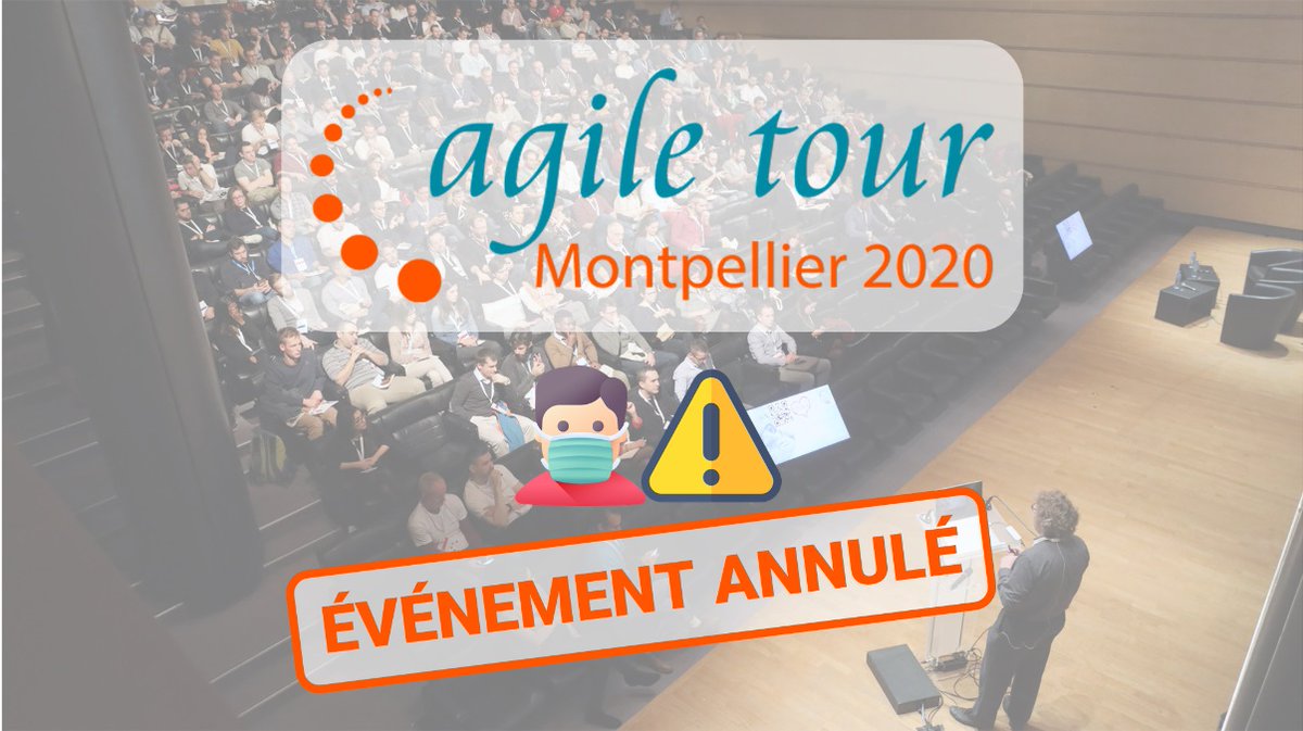 atmtp's tweet photo. L'agile Tour Montpellier 2020 n'aura pas lieu. Plus d'information sur notre site internet https://t.co/v4WbULBInQ #agile #agiletour #atmtp #atmtp20 #montpellier https://t.co/mA2AUDUYxJ