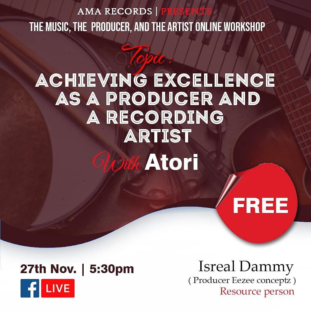 atori_worships's tweet photo. The power of excellence in your craft, gift and skill can't be over emphasize.
I will be hosting my mentor @israel_dammy the Producer Eezee conceptz global..on an online workshop "The music,the producer and the Artist .He will be here on my Facebook live
#Amarecords #trending https://t.co/eMhQcQVaeV