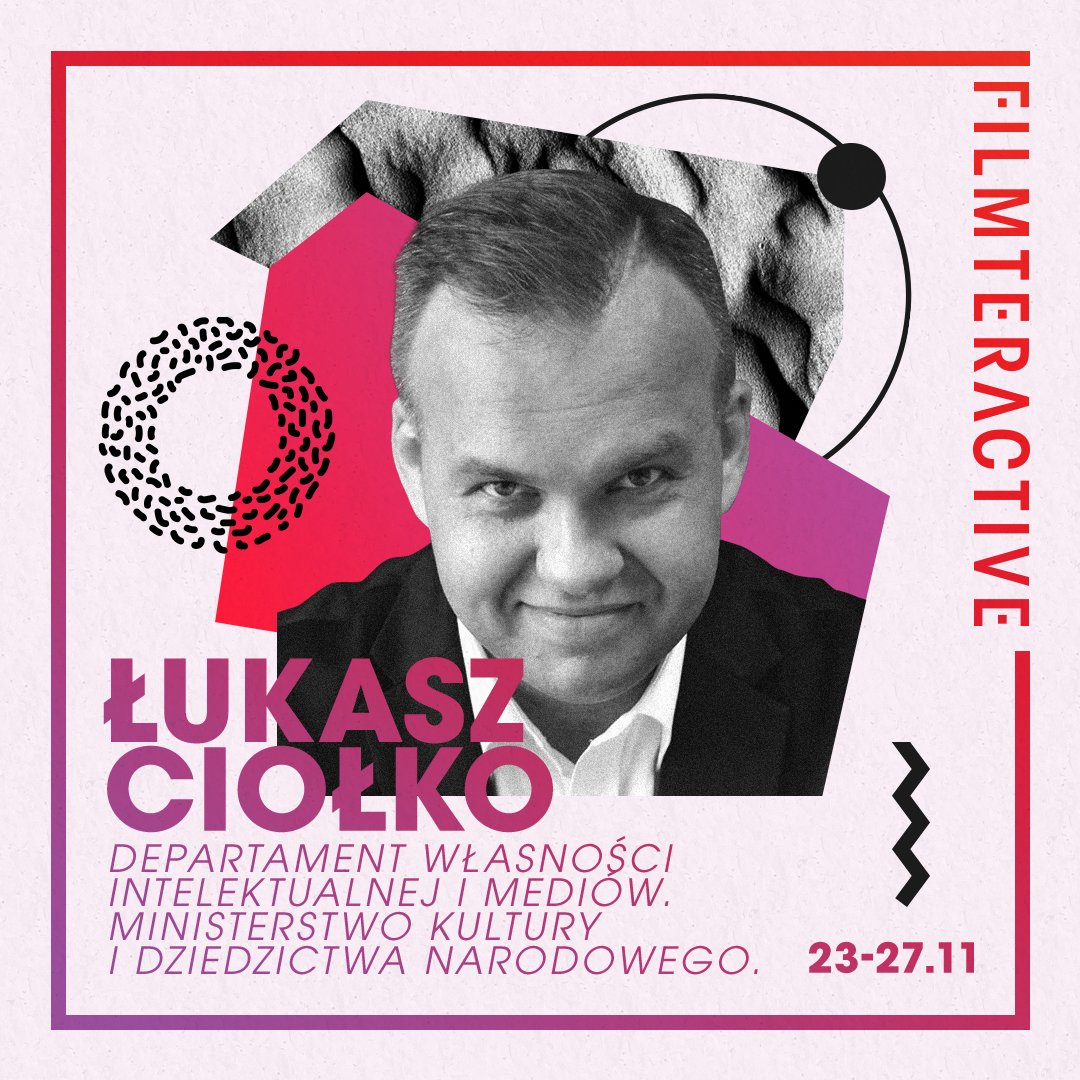 Everything you'd like to know about "Development of Creative Sectors | support for Polish cultural and creative sectors" – programme organized by the Ministry of Culture and National Heritage, will be in the speech of Łukasz Ciołko. Join us! 👏🙂 filmteractive.eu