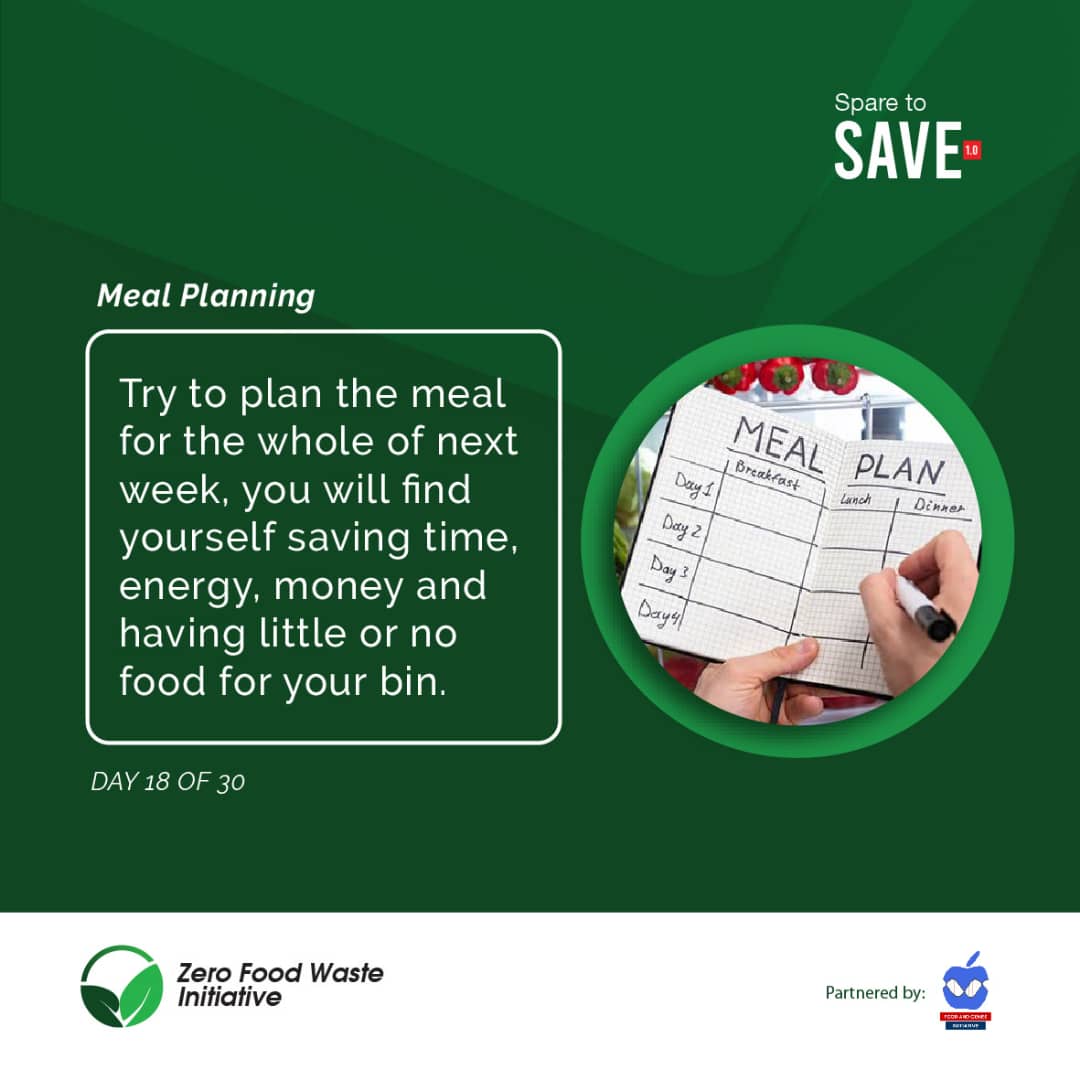 ZeroFoodWasteIn's tweet photo. DAY 18 OF 30

MEAL PLANNING

Improper meal planning has been identified as a major contributor to household food waste.

#SparetoSave
#Endfoodwaste
#endhunger
#SDG2
#SDG12
#FAO
#Zerofoodwasteinitiative https://t.co/TbG7WSolmh
