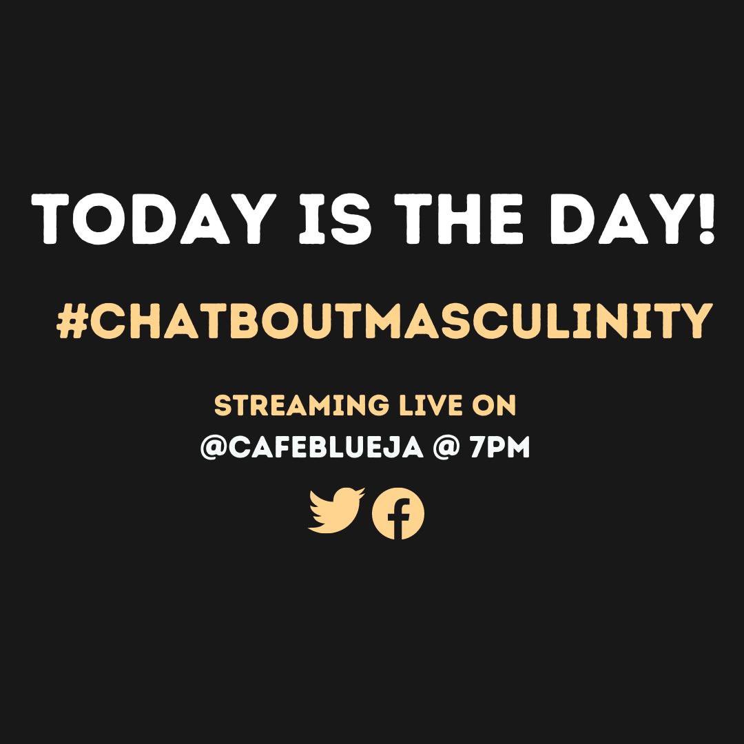 scrapelineco's tweet photo. We are excited about today!!! 😁😁😁😁😁 @CafeBlueJA  #ChatBoutMasculinity. https://t.co/IB8haPcwNl