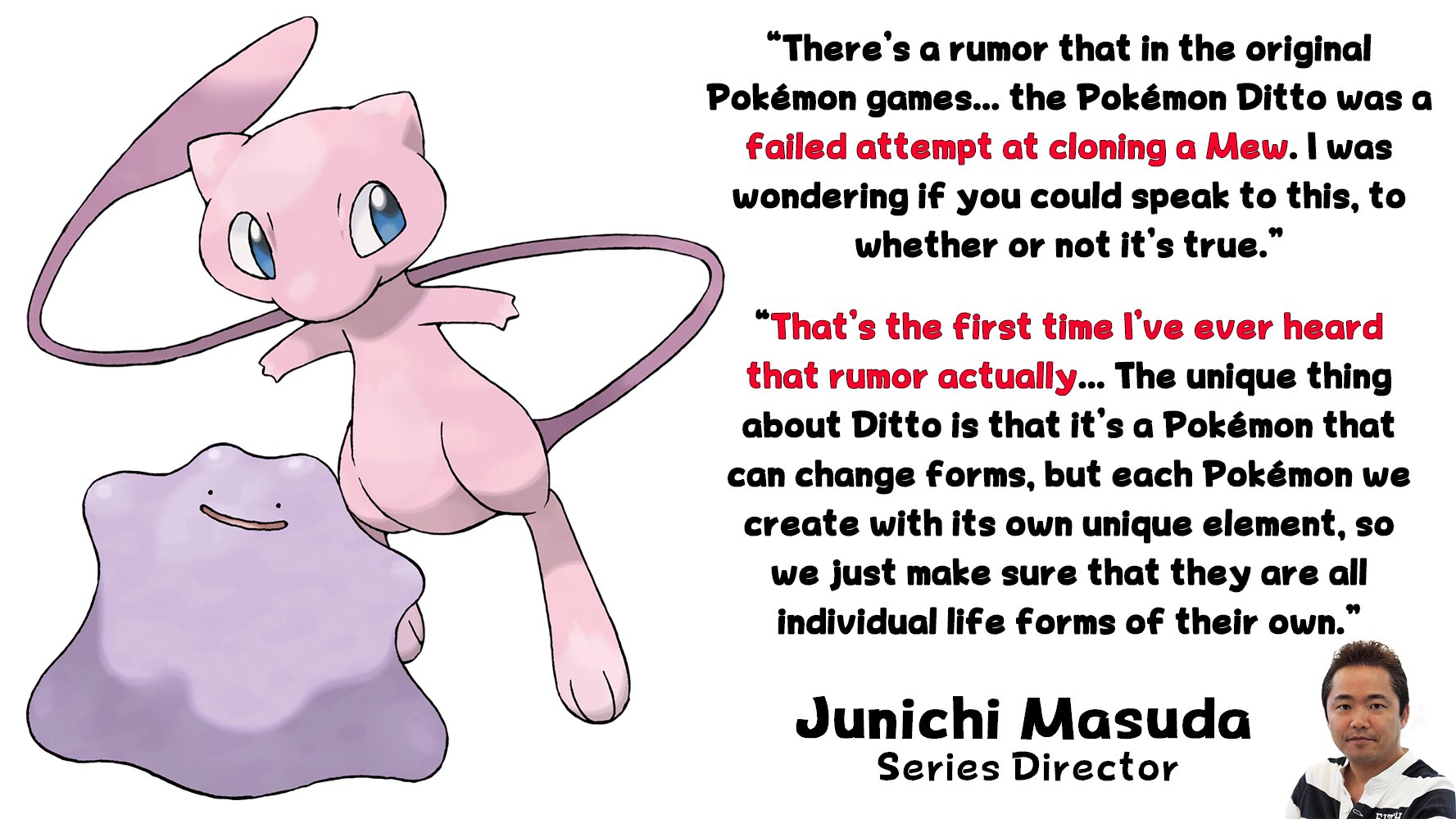 Dr. Lava on X: Ditto: Mew's Clone There's a long-running fan