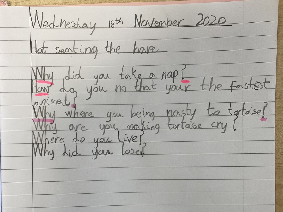 TEvansDAT's tweet photo. We are in the imitation phase of our @Talk4Writing unit all about The Hare and the Tortoise. Today, we hot seated the hare! 🐢🐇✏️ @PieCorbett #talk4writing #talkforwriting #year2 #ks1 #year2teacher https://t.co/UUibywdlf7