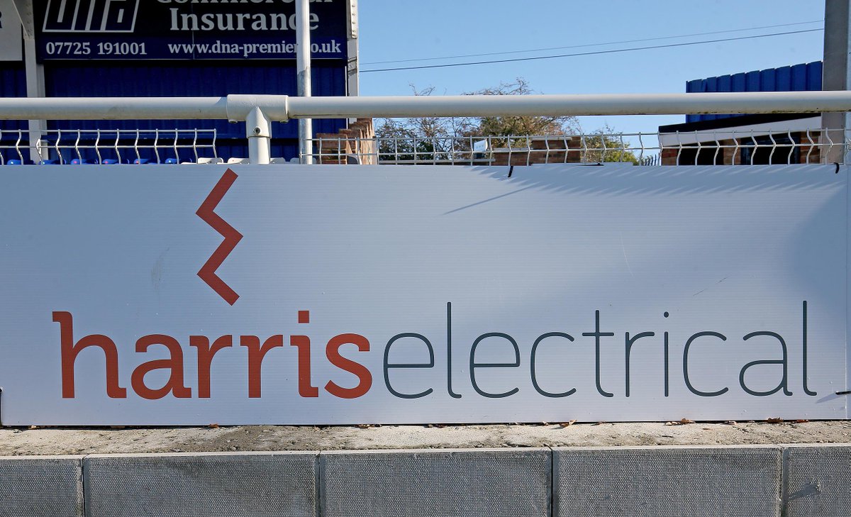 BTFC_HUB's tweet photo. A massive thank you to our @BTFC latest perimeter advertising sponsors @Harris_Elec We look forward to seeing you Guys at New Lodge as soon as it is possible to do so. #BTFC #ACommunityClub #HarrisElectrical https://t.co/hUVMNBGGru