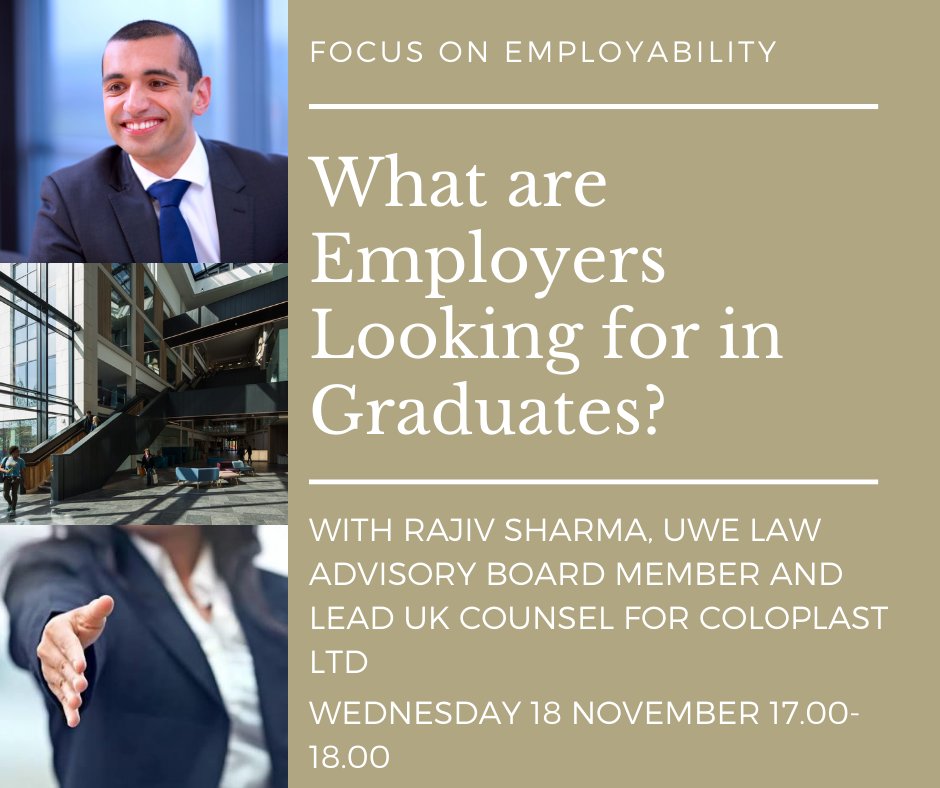 UWELS_'s tweet photo. Event Reminder 🚨

The Law faculty are holding a careers event today!

Right after attending our future trainee panel at 3pm...

Why not join Rajiv Sharma, Lead Counsel for Coloplast Ltd at 5pm and gain insights into what an employer wants from you.

https://t.co/dB4WUy6P9m https://t.co/eLKmbZZi3x