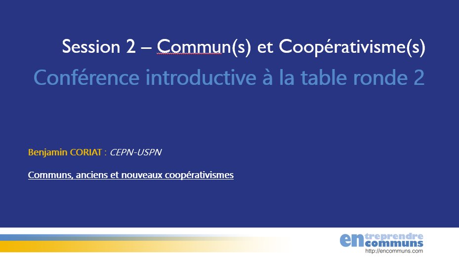 AFD_France's tweet photo. 📢A suivre dans quelques minutes la #conférence introductive à la table ronde 2 par Benjamin Coriat, @CEPNP13 @univ_spn - #Communs, anciens et nouveaux coopérativismes.
#EnCommuns➡️En direct : https://t.co/zfTV5AO9DB https://t.co/vOF8FR7fH4