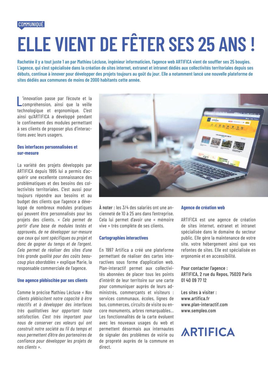 artificafr's tweet photo. Petite pub sur le Journal des Maires pour le mois de Novembre !👍😀

#artifica #carteinteractive #journaldesmaires #planinteractif https://t.co/JhCMROYuGP