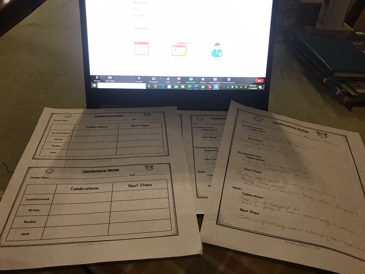 Kimberl30915156's tweet photo. Parent/Teacher Conference time ☺️ Let’s mention their celebrations and offer next steps for improvement #ElementaryDepartment #prekandk #learningtolearning https://t.co/go7hmc2L2s
