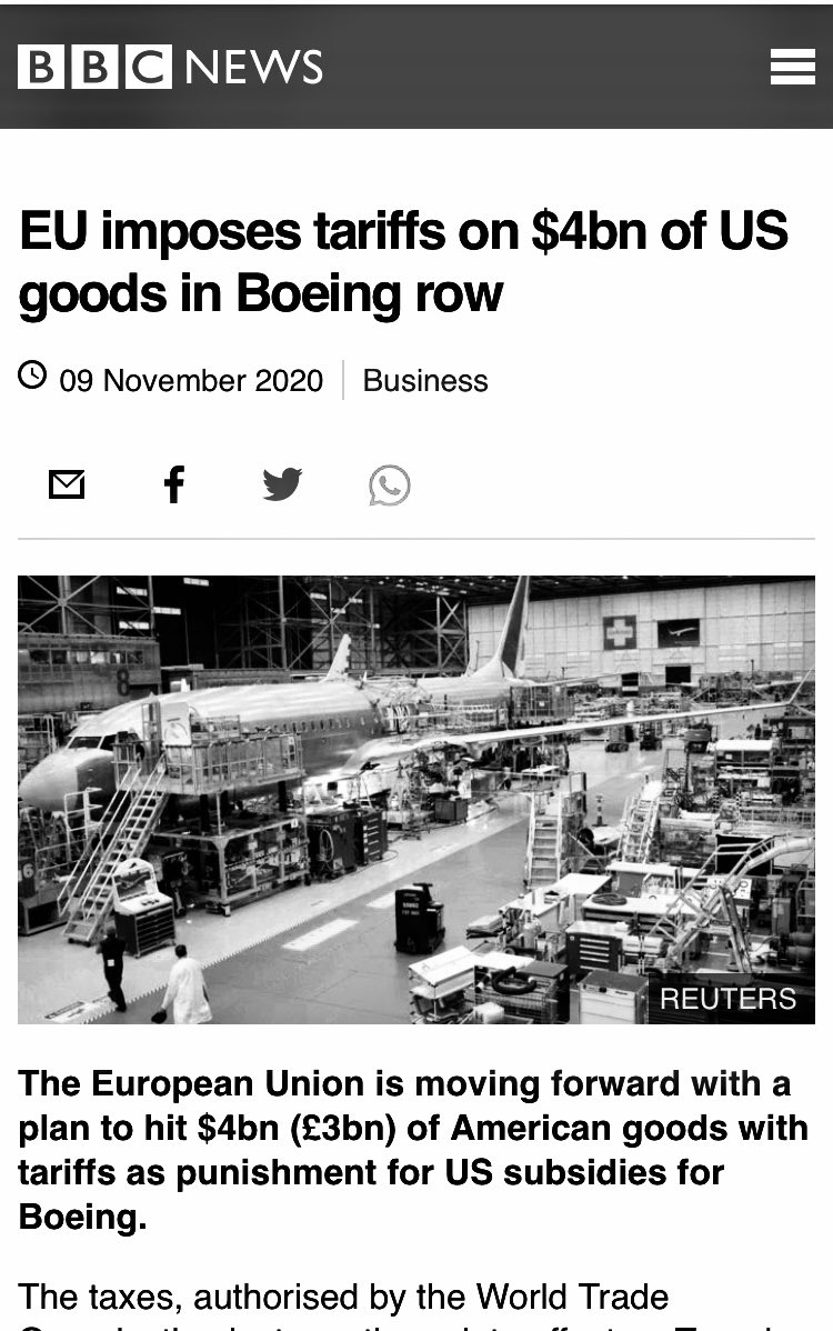 So the industry that reduces pollution suffers damaging tariffs because the most polluting industry go to war? How could this happen? bbc.com/news/business-…