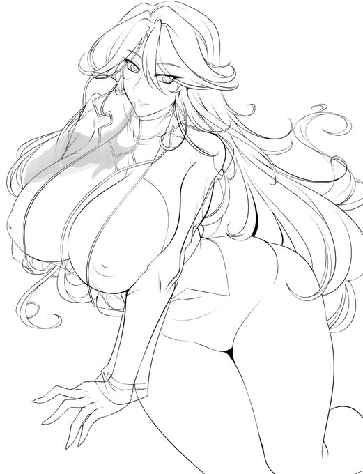 #皆さん線画と塗った後をみせてください 