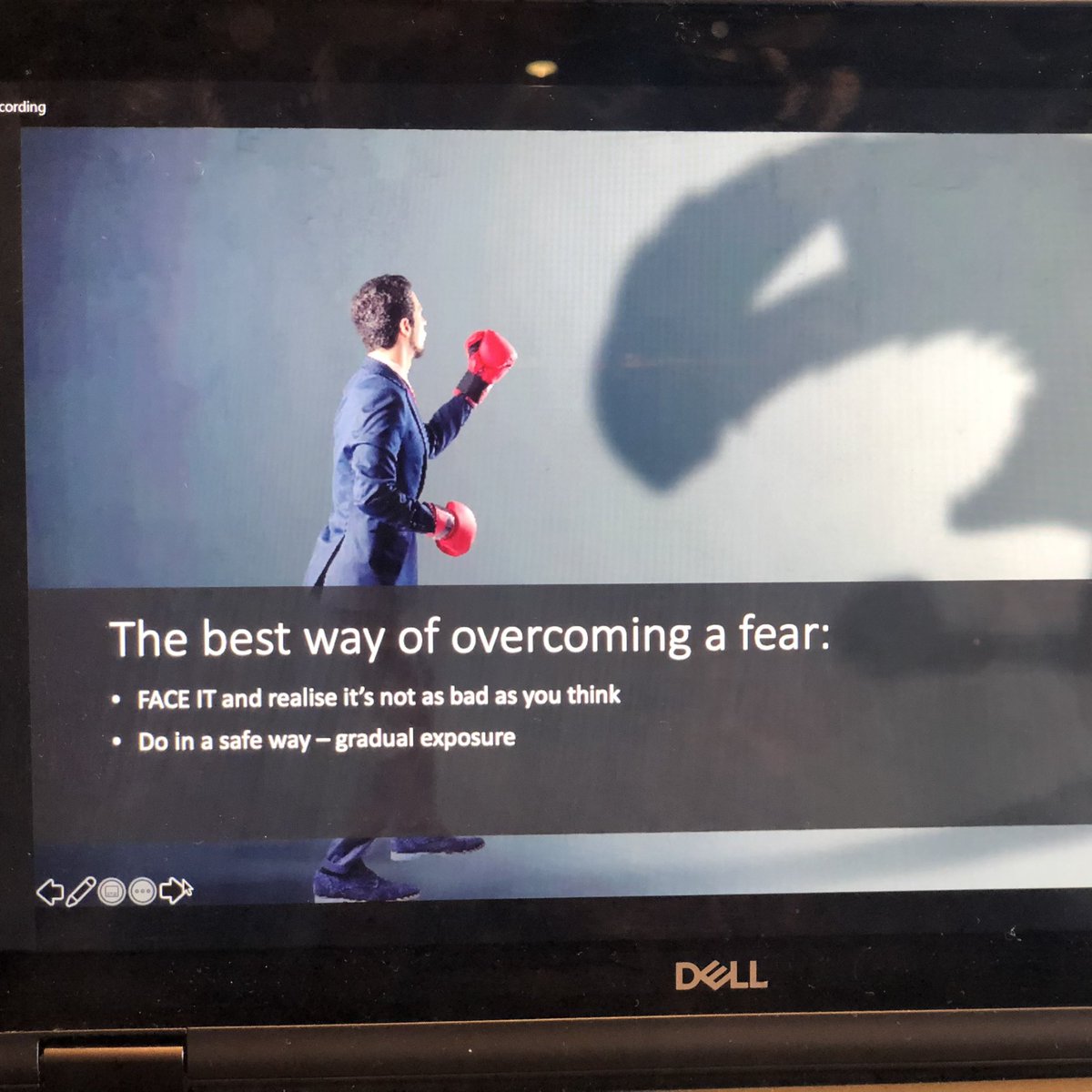 “Do it in a safe way, gradually expose yourself to fears and seek out some opportunities! It’s not as scary as you think it will be.” <a href="/JanineGreenASB/">Janine Green</a> #wishwebinar #ukhousing #publicspeaking