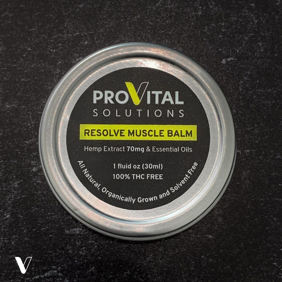 There's no better way to find quick muscle relief than adding the #ProVital THC-free balm to your #wellness routine. 💪 Our customers apply this #hempoil topical balm directly to areas of inflammation and pain to get their bodies back to 100 percent. 📈