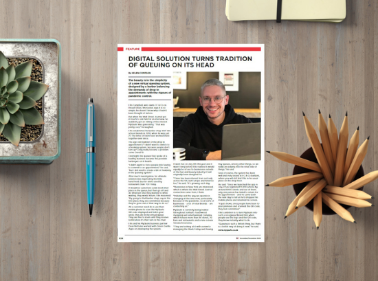 HW_Chamber's tweet photo. Ellis Campbell, founder of @myqsafe, features in our latest edition of Business Direction Magazine, discussing his innovative new virtual queuing system.

Read it online here 👉 https://t.co/lN0rF5biI5 https://t.co/QvJskLkNew