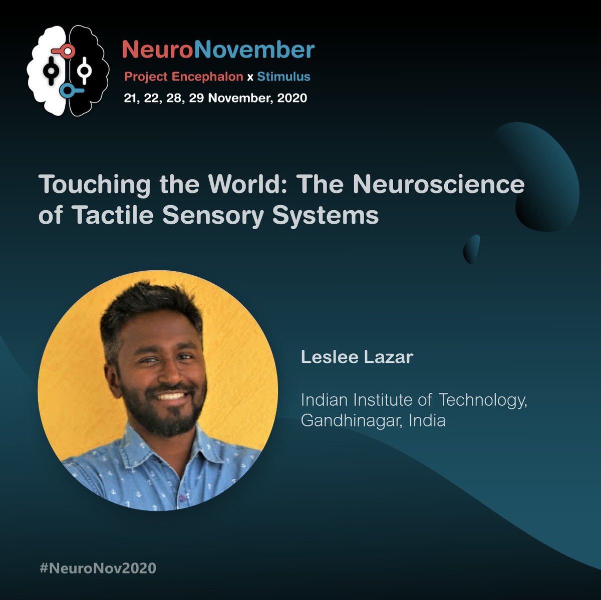 NeuroNovember's tweet photo. If that was not all, Professor Lazarus also harboursΒ an interest in understanding the neural correlates and cognitive mechanisms of aesthetic perception and creativity, and has been invited to talk about the same, all around the world.Β π https://t.co/cDGqlOMauC