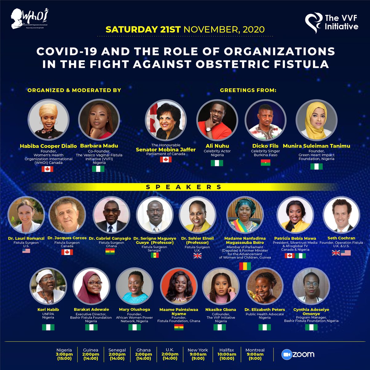 BashirFistula's tweet photo. Coming up this Saturday, 21st of November 2020. We will be participating in a virtual conference organized by @VVFinitiative and @WHOI_Org. 

Click here to register: https://t.co/ZuMC3cDbIP, as we look forward to the enlightening discussions on Obstetric Fistula and COVID-19. https://t.co/K2x1bp2I0y