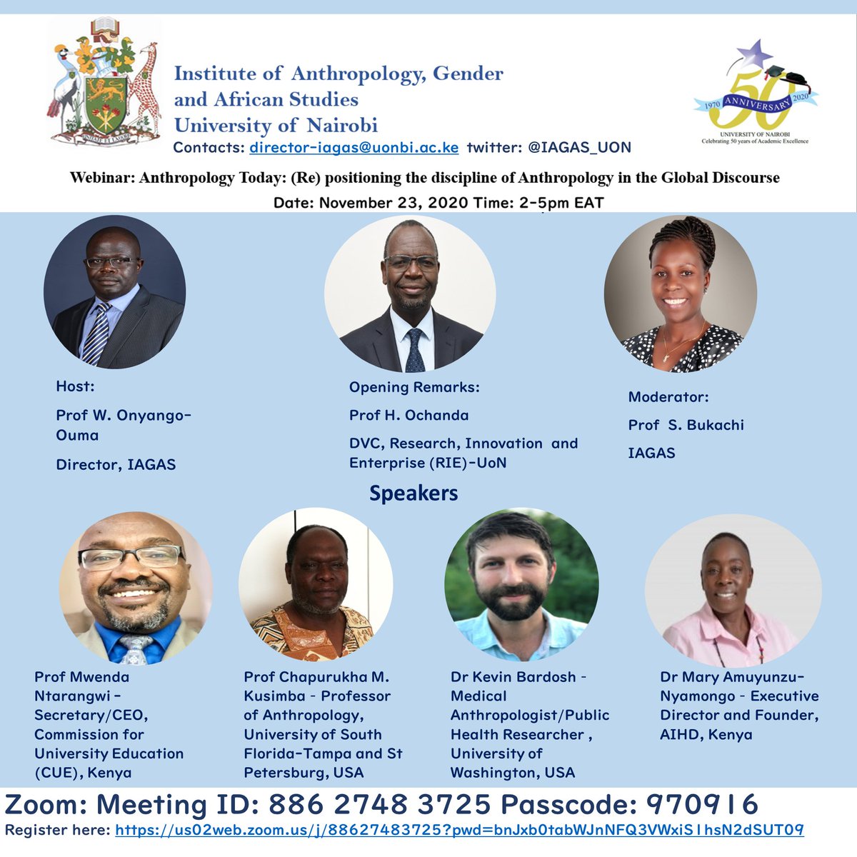 IAGAS_UON's tweet photo. @IAGAS_UON is organizing a series of international webinars as part of UoN@50 celebrations. The first webinar is on 23.11.20 from 2pm @uonbi @vcuonbi @RPEUoN @UoNDvcaa @IDS_UONBI @AlumniUON @mnyamongo @Wuodlundha @owuor_olungah  @millyliani @ @KREDGIE @bossedna1 @HumanitiesUoN https://t.co/vKHjPInuxJ