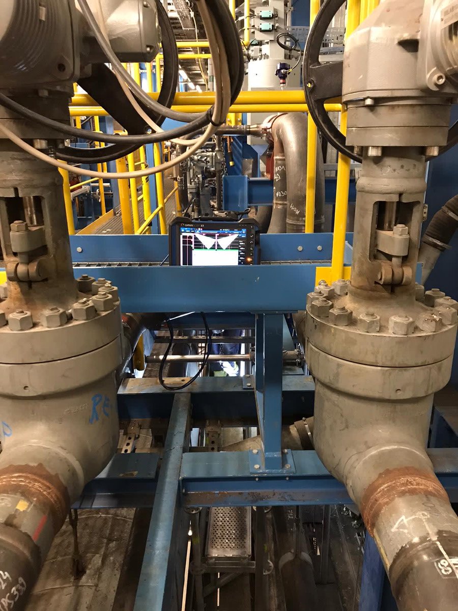 Another picture of our trial using the Olympus OmniScan X3. We found it to be a quicker system with simplified setup and calibration. #Olympus #OmniScanX3 #NDT #Inspection