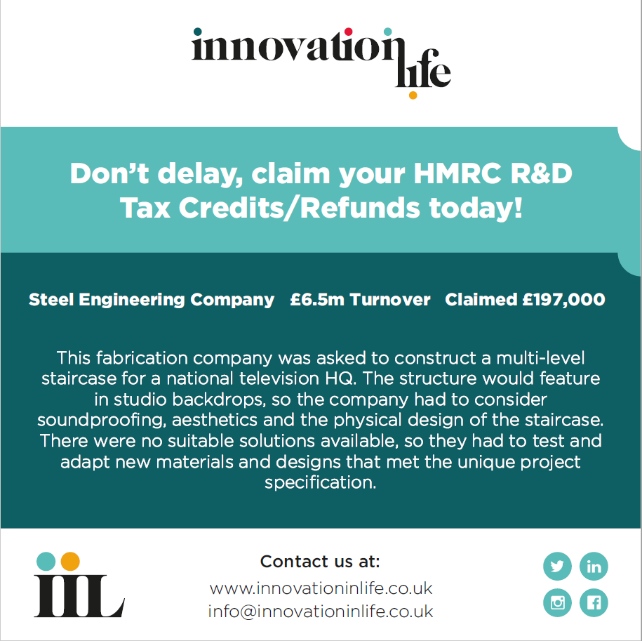 InnovationInLi1's tweet photo. Have a look at one of our success stories!

Contact us on 020 7052 8323 for a no obligation 15-minute telephone conversation!

#hmrc #TaxRefund #researchanddevelopment #taxcredits #governmentincentive #steelconstruction #constructionengineering #architects #innovationfunding https://t.co/GGffaEjU6h