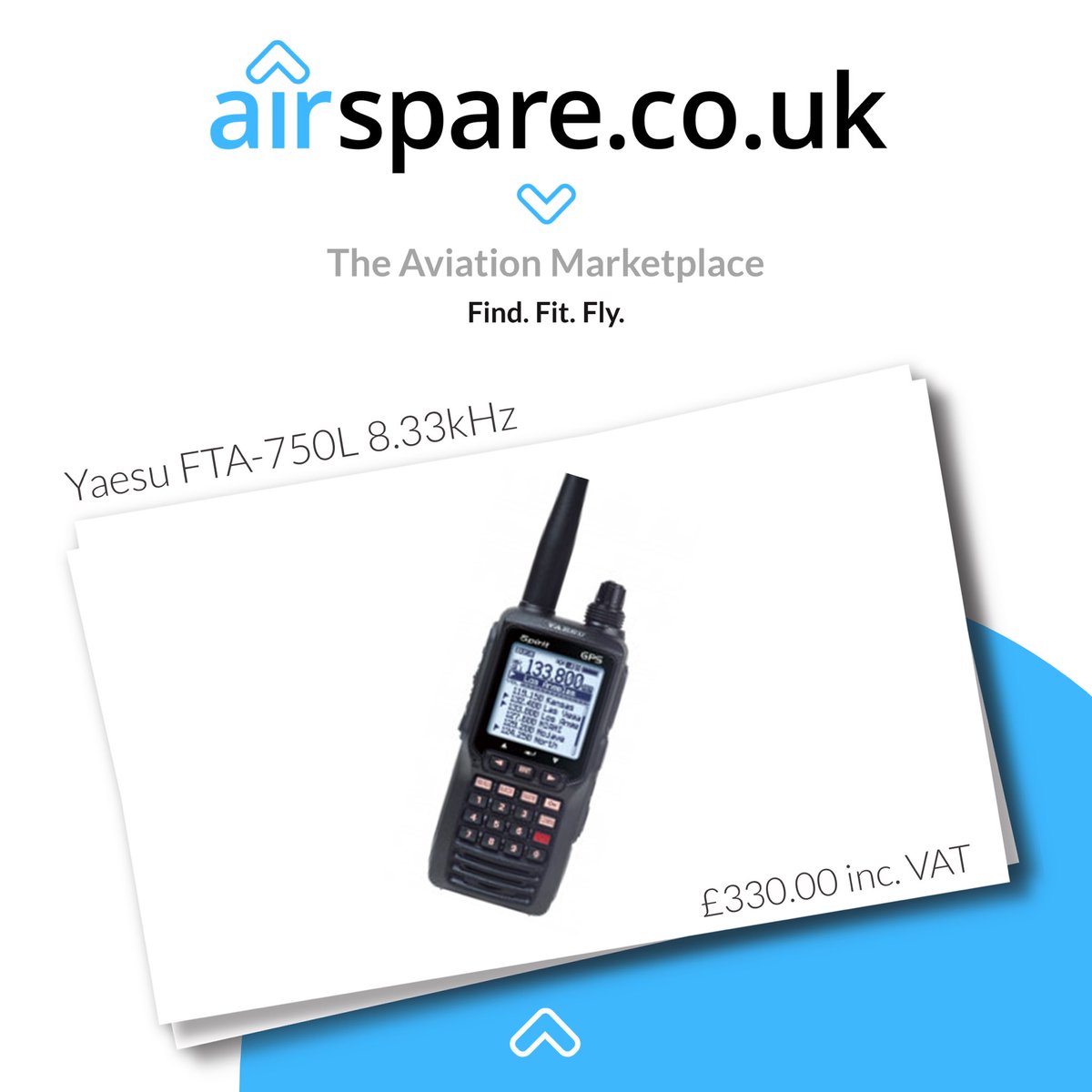 airspare1's tweet photo. The FTA-750L is Yaesu’s top-of-the-range airband VHF 8.33 kHz radio with a 1.7” x 1.7” display, 66 channel WAAS receiver, VOR and ILS navigation, 200 channel memory bank and a loud 800 mW internal audio speaker. 🎛📡
#airspare #theaviationmarketplace #installbeforeflight #yaesu https://t.co/zXf2LEbXwB
