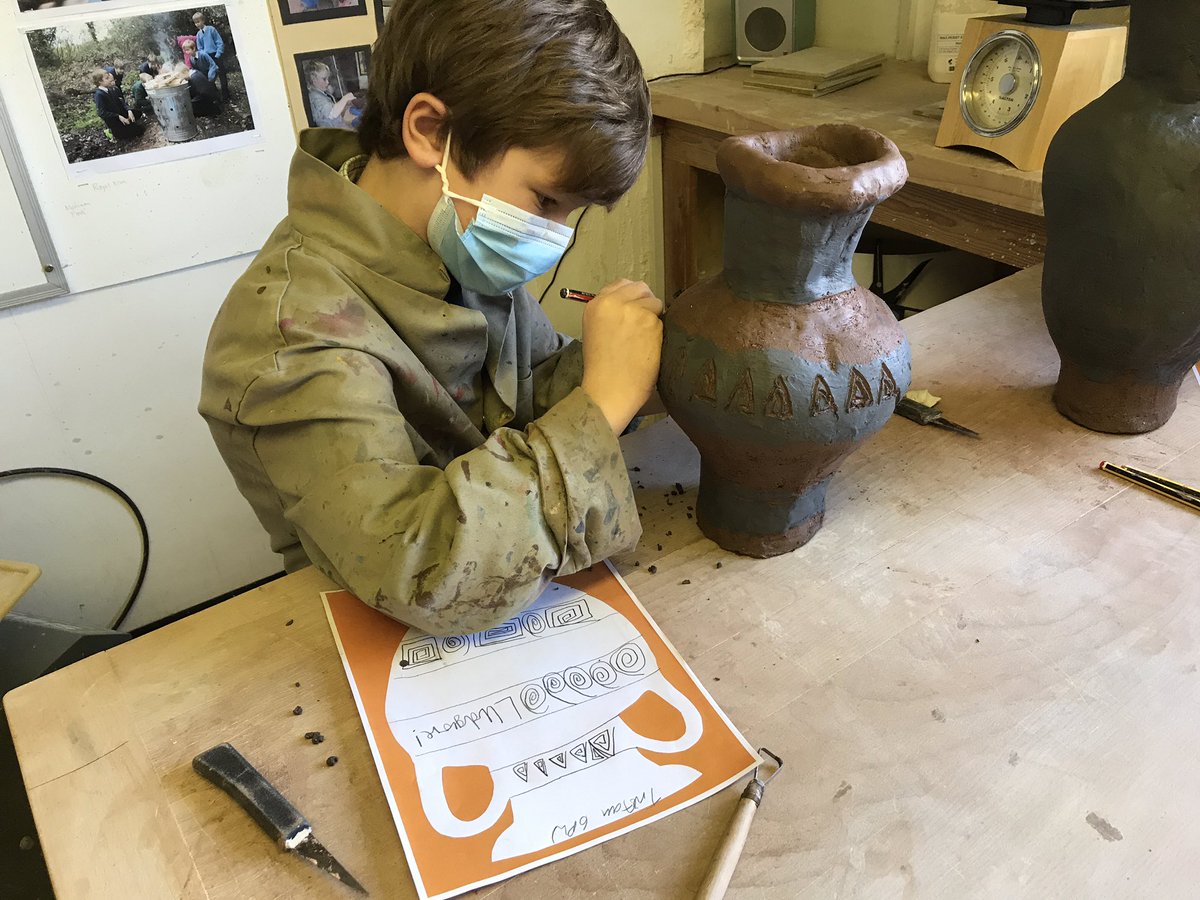 LudgroveArt's tweet photo. With a few weeks to go before the Virtual Exhibition showcasing Art, Pottery and CDT made this term the boys are working hard in lessons to make sure they are on track to complete. Dates and more teasers to follow... https://t.co/U3g5TAlAmG