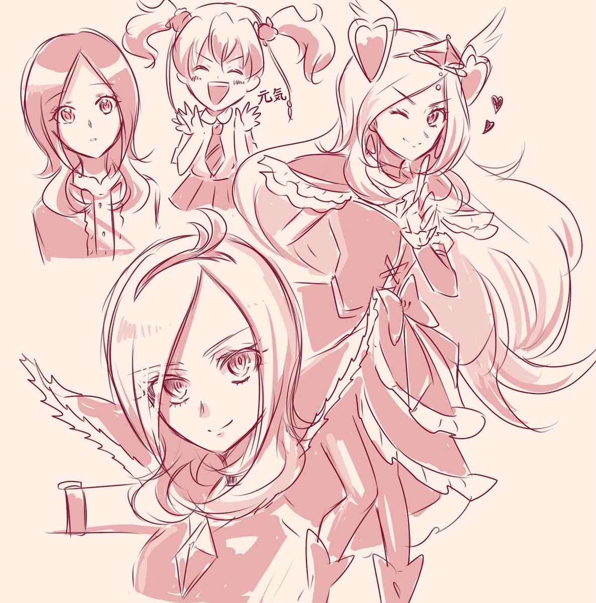 東せつな ,桃園ラブ 「? 」|みにーのイラスト